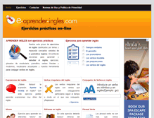 Tablet Screenshot of e-aprender-ingles.com